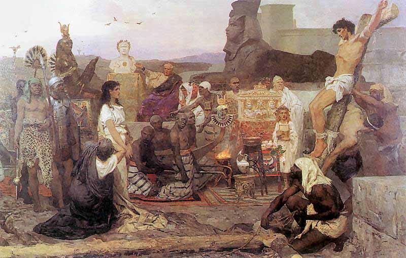Henryk Siemiradzki Martyrdom of Saints Timothy and Maura, his wife Spain oil painting art